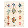 Vibrant Tribal Mosaic Beni Ourain Rug - handwoven Moroccan rug