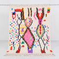 Abstract Geometric & Confetti Motif Beni Ourain Rug - handwoven Moroccan rug