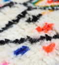 Abstract Geometric & Confetti Motif Beni Ourain Rug - handwoven Moroccan rug