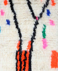 Abstract Geometric & Confetti Motif Beni Ourain Rug - handwoven Moroccan rug