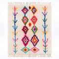 Vibrant Geometric Beni Ourain Rug - handwoven Moroccan rug