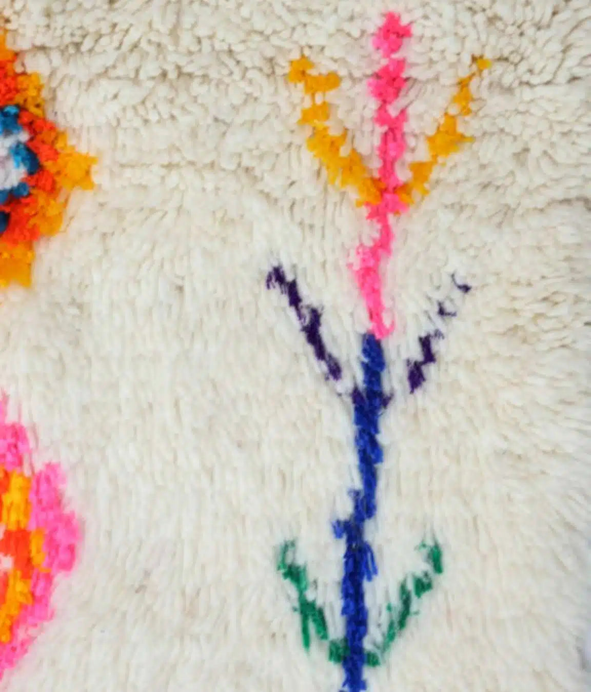 Vibrant Berber Geometric Beni Ourain Rug