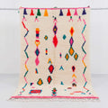 Maximalist Neon Tribal Mosaic Beni Ourain Rug - handwoven Moroccan rug