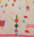 Maximalist Neon Tribal Mosaic Beni Ourain Rug - handwoven Moroccan rug