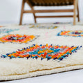 Vibrant Tribal Mosaic Beni Ourain Rug - handwoven Moroccan rug