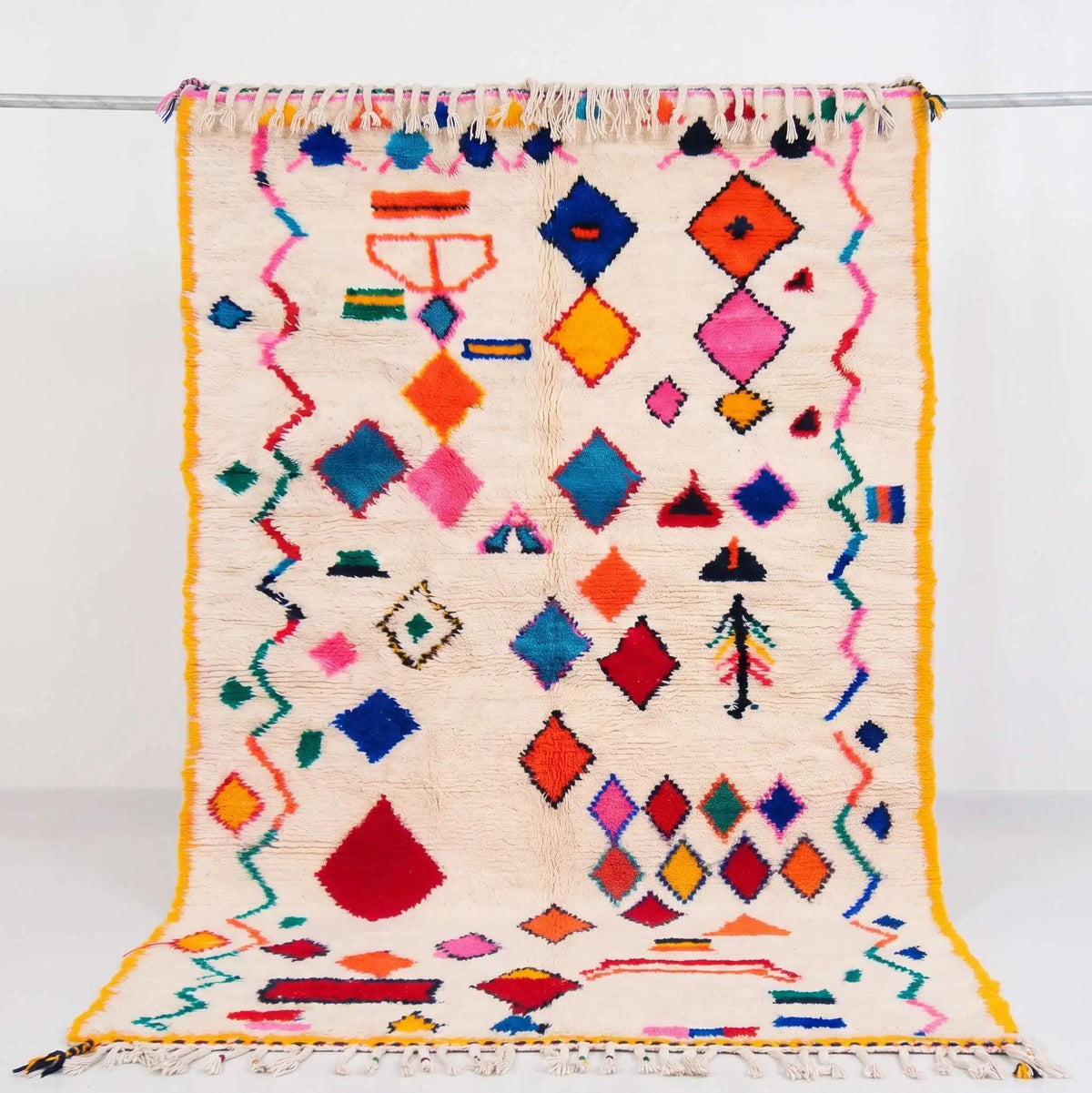 Electric Bohemian Azilal Rug - handwoven Moroccan rug
