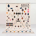 Modern Geometric Grid Design Beni Ourain Rug - handwoven Moroccan rug