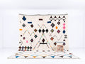Modern Geometric Grid Design Beni Ourain Rug - handwoven Moroccan rug