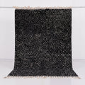 Black Cream Flecked Beni Ourain Rug - handwoven Moroccan rug
