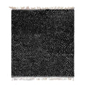 Black Cream Flecked Beni Ourain Rug - handwoven Moroccan rug