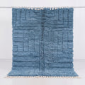 Blue Compass Beni Ourain Rug - handwoven Moroccan rug