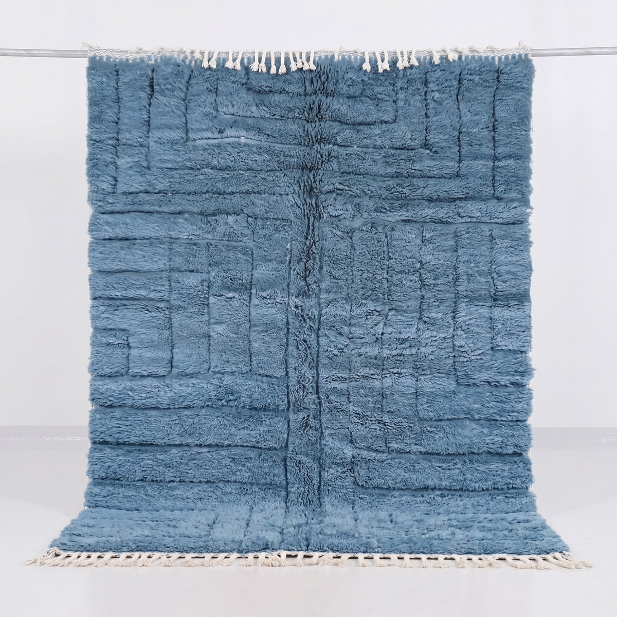 Blue Compass Beni Ourain Rug - handwoven Moroccan rug
