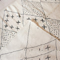 Cream & Charcoal Geometric Diamond Beni Ourain Rug - handwoven Moroccan rug
