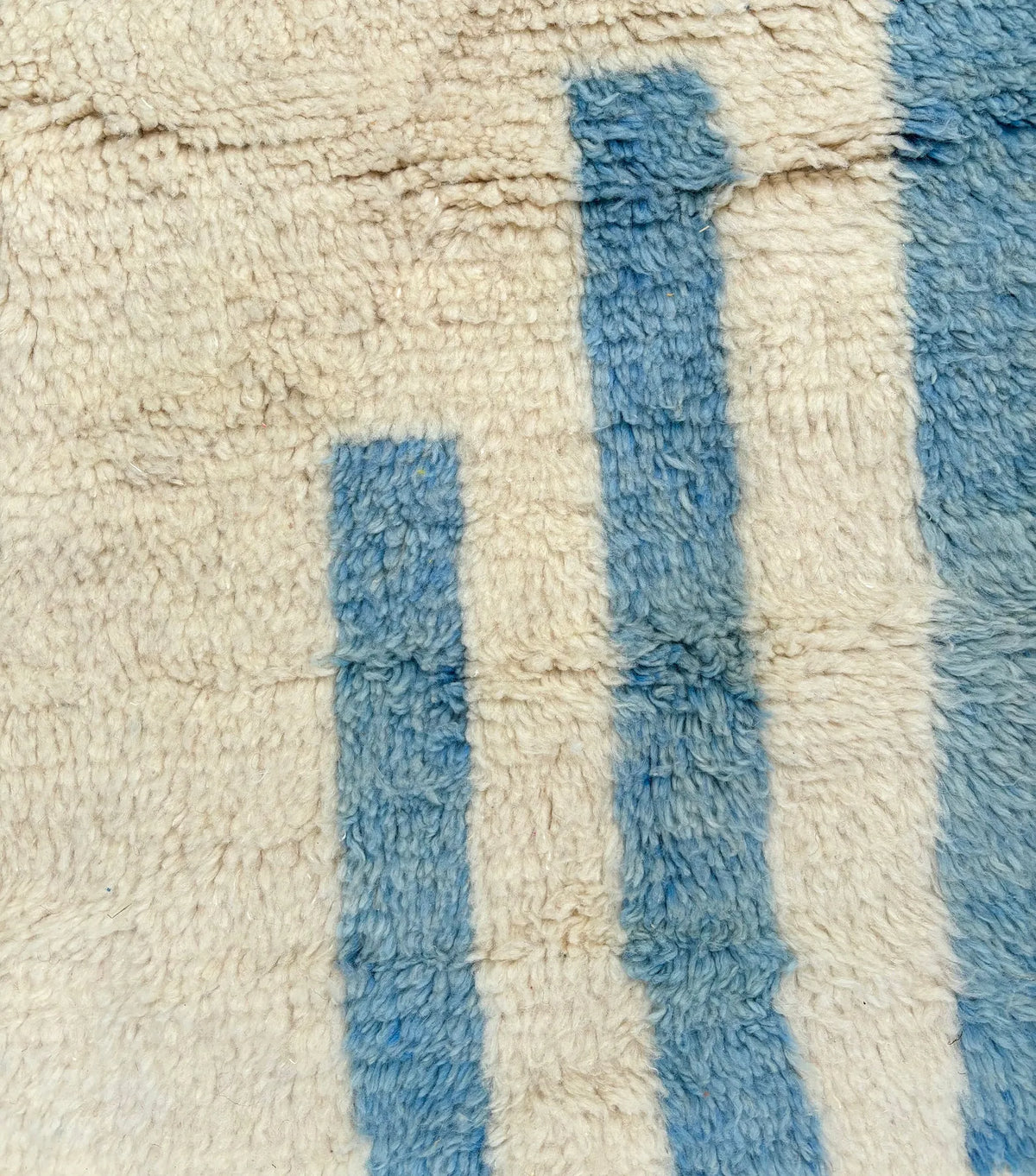 Ivory with Playful Geometrics Beni Ourain Rug - handwoven Moroccan rug