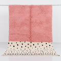 Pink Color Block & Polka Beni Ourain Rug - handwoven Moroccan rug