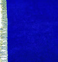 Solid Majorelle Blue Beni Ourain Rug - handwoven Moroccan rug
