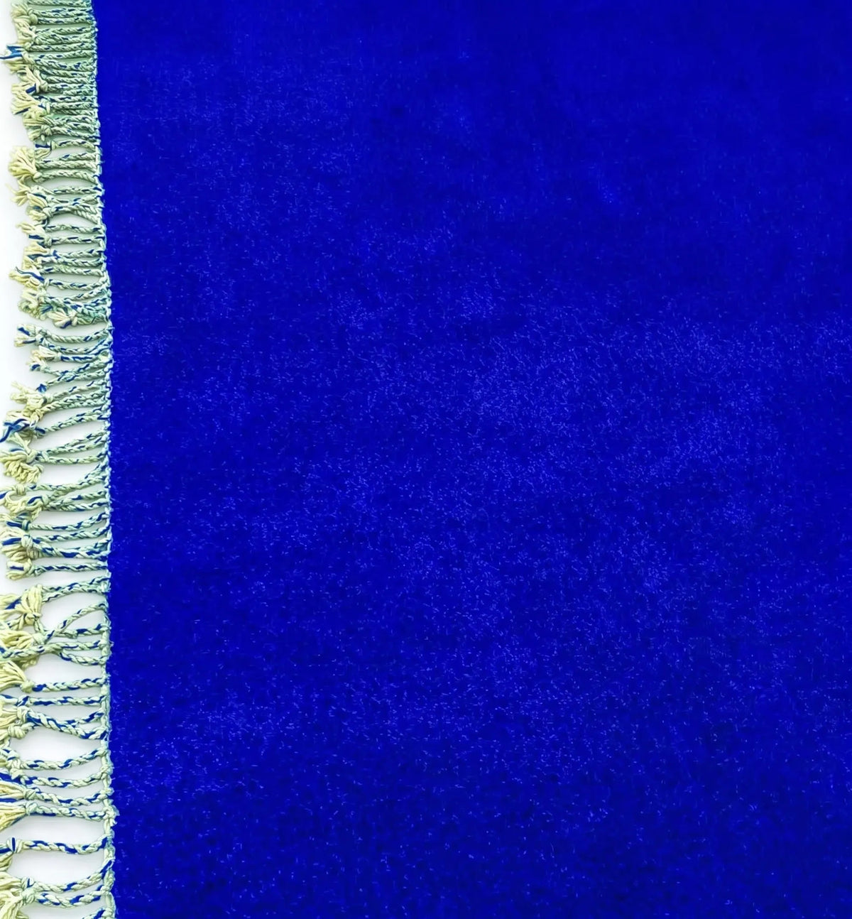 Solid Majorelle Blue Beni Ourain Rug - handwoven Moroccan rug