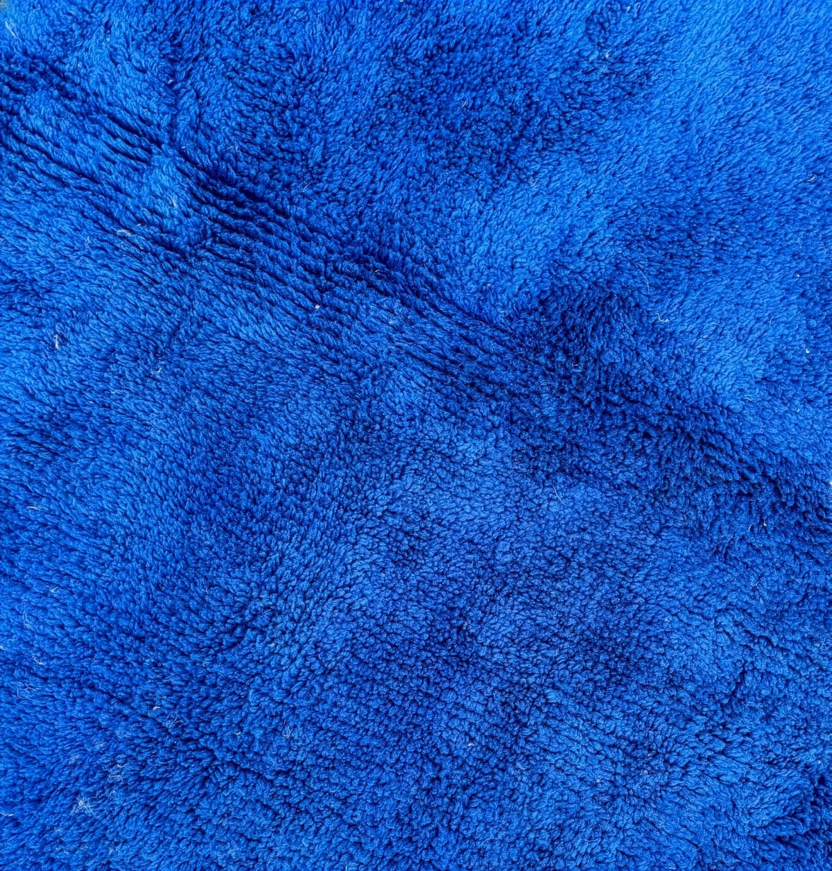 Solid Royal Blue Beni Wool Beni Ourain Rug - handwoven Moroccan rug