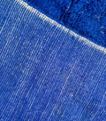 Solid Royal Blue Beni Wool Beni Ourain Rug - handwoven Moroccan rug