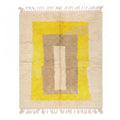 Sunrise Yellow & Taupe Beni Ourain Rug - handwoven Moroccan rug
