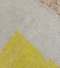 Sunrise Yellow & Taupe Beni Ourain Rug - handwoven Moroccan rug