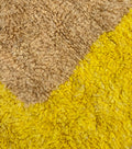 Sunrise Yellow & Taupe Beni Ourain Rug - handwoven Moroccan rug