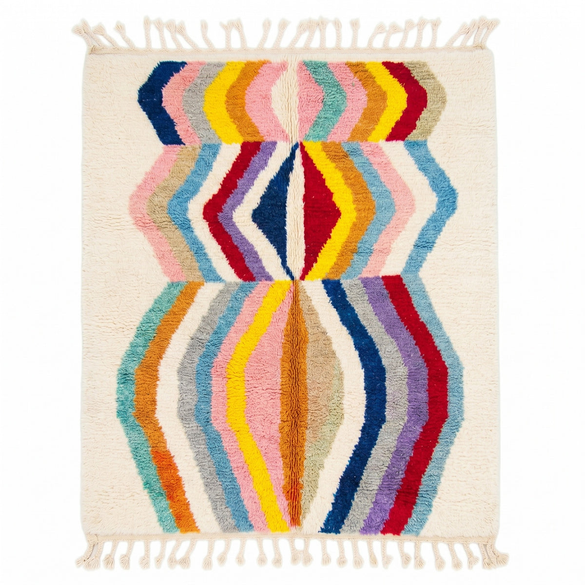 The Chromatic Hourglass Vibrant Beni Ourain Rug