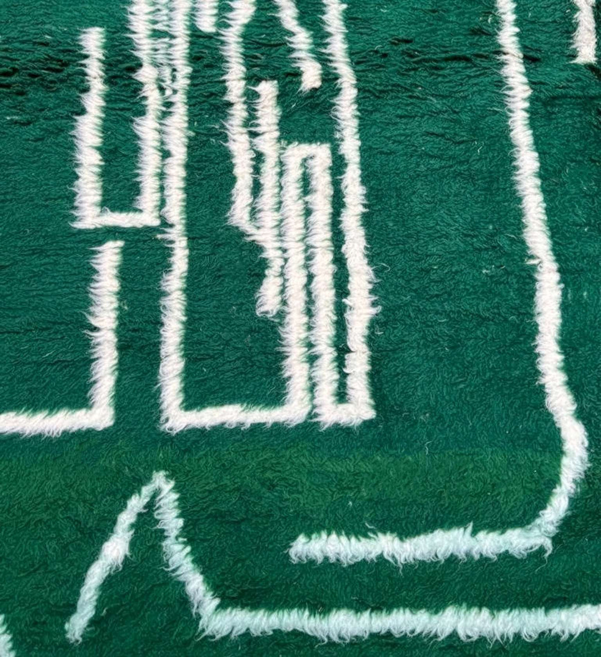 The Emerald Labyrinth Beni Ourain Rug - handwoven Moroccan rug
