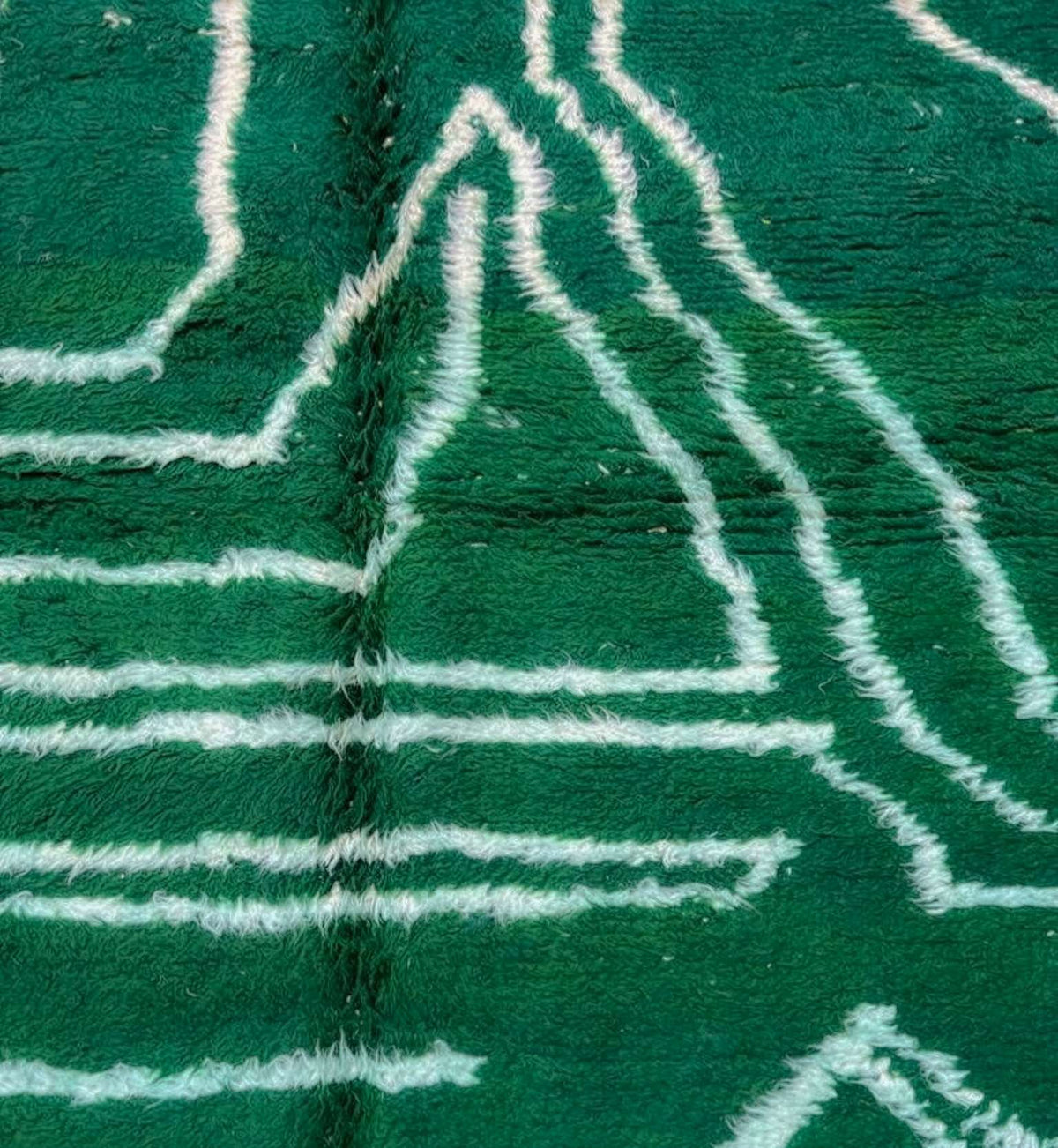 The Emerald Labyrinth Beni Ourain Rug - handwoven Moroccan rug