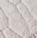 Sculpted High-Low Ivory Wool Beni Ourain Rug - handwoven Moroccan rug