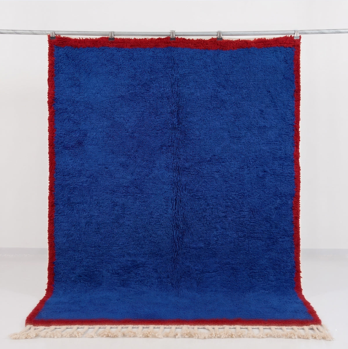 Cobalt Blue Beni Ourain Rug - handwoven Moroccan rug