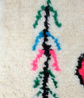 Neon Diamond & Abstract Motifs Beni Ourain Rug - handwoven Moroccan rug