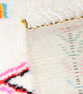 Neon Diamond & Abstract Motifs Beni Ourain Rug - handwoven Moroccan rug