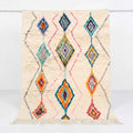 Vibrant Tribal Mosaic Beni Ourain Rug - handwoven Moroccan rug