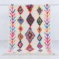 Vibrant Geometric Diamonds Beni Ourain Rug - handwoven Moroccan rug