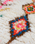 Vibrant Geometric Diamonds Beni Ourain Rug - handwoven Moroccan rug