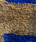 Vibrant Blue Geometric Maze Beni Ourain Rug - handwoven Moroccan rug