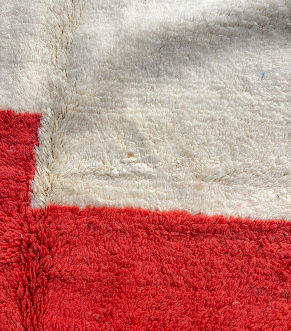 Color Block & Geometric Saffron Beni Ourain Rug - handwoven Moroccan rug