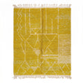 Bright Yellow Beni Ourain Rug - handwoven Moroccan rug