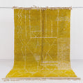 Bright Yellow Beni Ourain Rug - handwoven Moroccan rug