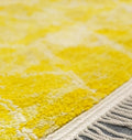 Bright Yellow Beni Ourain Rug - handwoven Moroccan rug