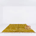 Bright Yellow Beni Ourain Rug - handwoven Moroccan rug