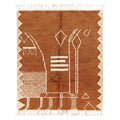 Terracotta & Cream Abstract Beni Ourain Rug - handwoven Moroccan rug