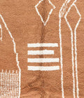 Terracotta & Cream Abstract Beni Ourain Rug - handwoven Moroccan rug