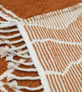 Terracotta & Cream Abstract Beni Ourain Rug - handwoven Moroccan rug