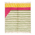 Eclectic Stripe & Color Block Beni Ourain Rug - handwoven Moroccan rug