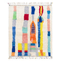 Vibrant Geometric Pillars Handwoven Beni Ourain Rug - handwoven Moroccan rug