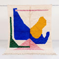 Colorful Modern Geometric Art Beni Ourain Rug - handwoven Moroccan rug