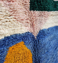 Modern Abstract Geometric Shag Beni Ourain Rug - handwoven Moroccan rug