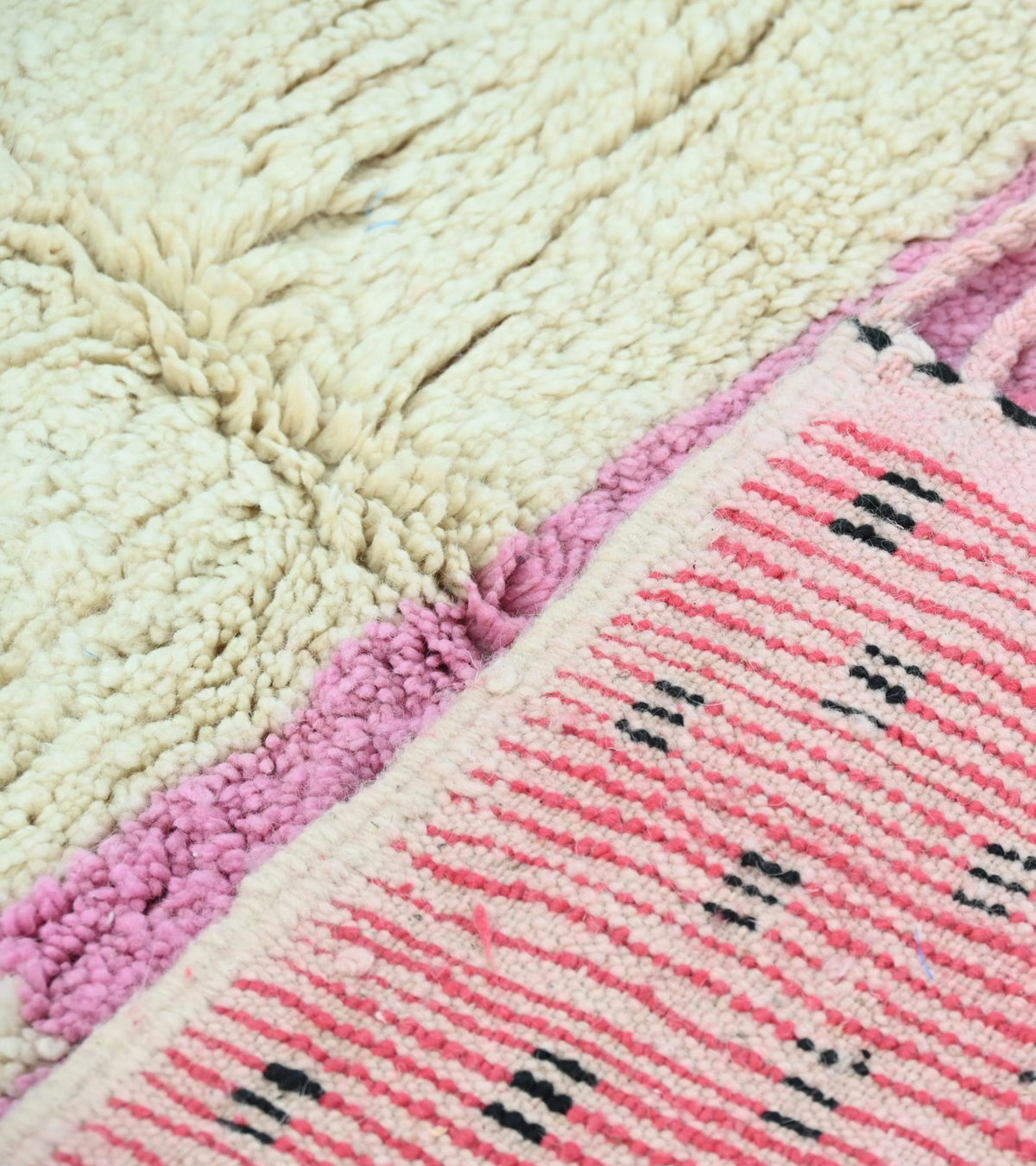 Spotted Color Block Azilal Rug - handwoven Moroccan rug